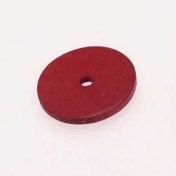 Disque diamètre 30mm couleur rouge foncé (x 1)
