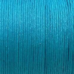 Fil Coton ciré 1 mm bleu azur (x 2m)