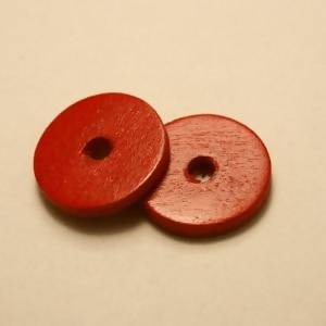 Disque diamètre 20mm couleur rouge (x 2)