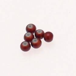 Perles magiques rondes Ø5mm couleur Marron Chocolat (x 6)