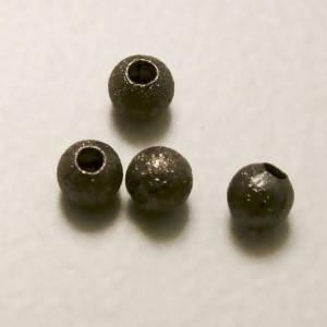Perles en laiton strass paillette 4mm couleur gris (x 4)