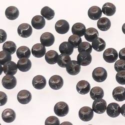 Perle ronde Ø3mm couleur couleur noir a effet Marbré (x 10)