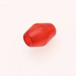 Perle résine forme toupie 17x22mm couleur rouge (x 1)