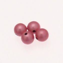 Perles magiques rondes Ø10mm couleur Rose dragé (x 4)