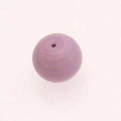 Perle ronde en verre Ø20mm couleur rose opaque (x 1)
