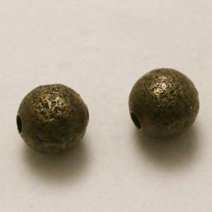 Perles en laiton strass paillette 6mm vieil or (x 2)