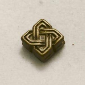 Séparateur carré motif celte 6x6mm couleur vieil or (x 1)