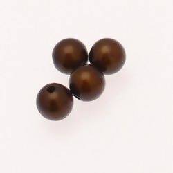 Perles magiques rondes Ø10mm couleur Marron glacé (x 4)