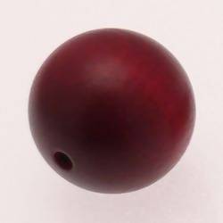 Perles en Bois rondes Ø30mm couleur Rouge foncé - lie de vin (x 1)