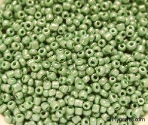 Perles de Rocaille 2mm couleur vert mer brillant (x 20g)