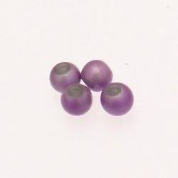 Perles magiques rondes Ø8mm couleur Rose Lilas (x 4)