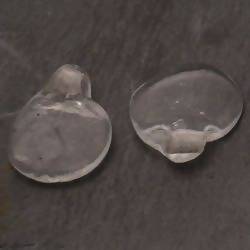 Grosses perles en verre ronde Ø25mm plate couleur transparent
