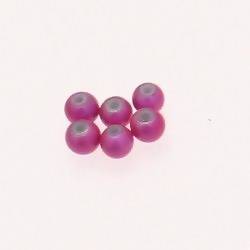 Perles magiques rondes Ø5mm couleur Rose bonbon (x 6)