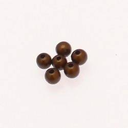 Perles magiques rondes Ø5mm couleur marron glacé (x 6)