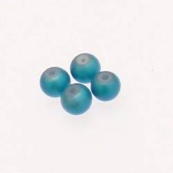 Perles magiques rondes Ø8mm couleur Bleu Turquoise (x 4)