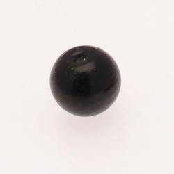 Perle ronde en verre Ø18mm couleur prune transparent (x 1)