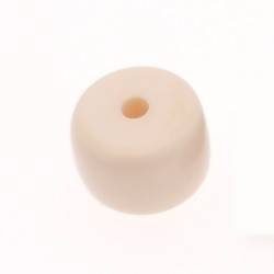 Perle en résine forme cylindre Résine Blanc 30mm (x 1)