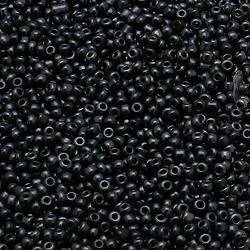 Perles de Rocaille 2mm couleur noir / gris brillant (x 20g)