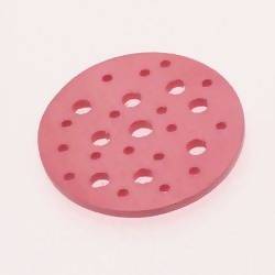 Disque perforé diamètre 40mm couleur rose (x 1)