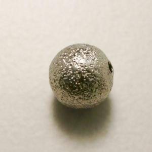 Perles en laiton strass paillette 8mm couleur argent antique (x 1)