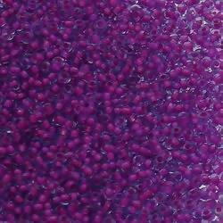 Perles de Rocaille 2mm bicolore prune et transparent (x 20g)