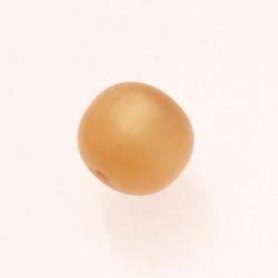 Perle ronde en résine Ø20mm couleur jaune brillant (x 1)