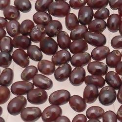 Perles en verre forme de petite goutte Ø5mm couleur prune brillant (x 10)