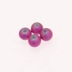Perles magiques rondes Ø8mm couleur Rose bonbon (x 4)