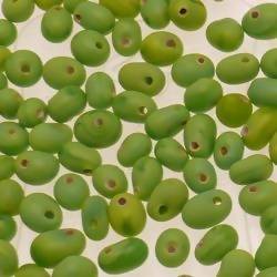 Perles en verre forme de petite goutte Ø5mm couleur vert pomme opaque (x 10)