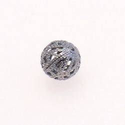 Perle en métal boule filigrane Ø12mm couleur noir / hématite (x 1)
