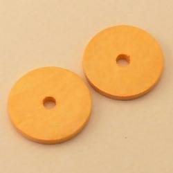 Disque diamètre 25mm couleur jaune (x 2)