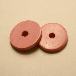 Disque diamètre 20mm couleur rose (x 2)