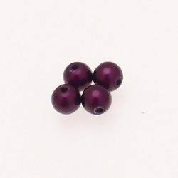 Perles magiques rondes Ø8mm couleur Prune (x 6)