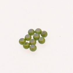 Perles magiques rondes Ø4mm couleur Vert (x 10)