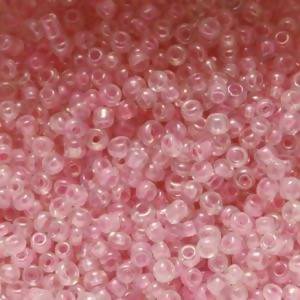 Perles de Rocaille 2mm transparent coeur rose (x 20g)