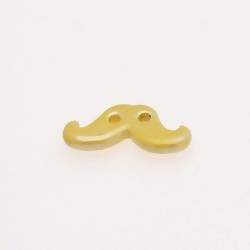 Perle en céramique moustache 16x32mm couleur jaune (x 1)