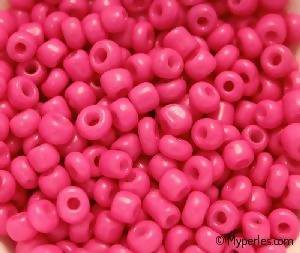 Perles de Rocaille 4mm couleur rose foncé opaque (x 20g)