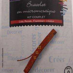Boite kit DIY bracelet rouge micromosaïque (x 1)