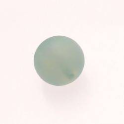 Perle ronde en résine Ø20mm couleur vert d'eau mat (x 1)