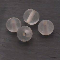 Perle en verre ronde Ø10mm couleur translucide transparent