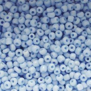 Perles de Rocaille 2 mm couleur bleu clair opaque (x 20g)