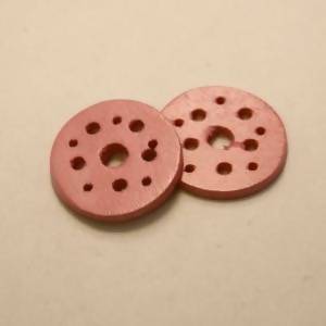 Disque perforé diamètre 20mm couleur rose (x 2)